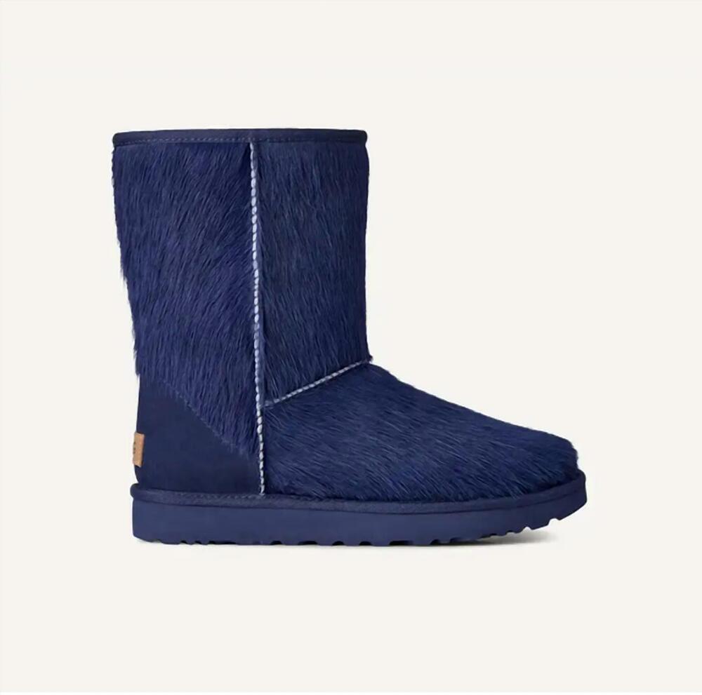 NEW UGG women's classic short calf hair boot in high voltage blue